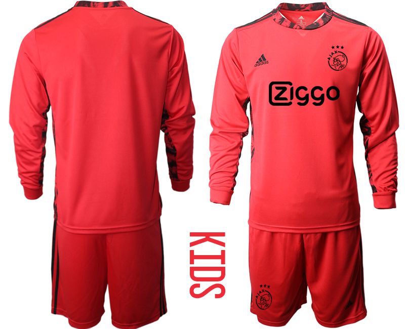 Youth 2020-2021 club ajax red goalkeeper long sleeve Soccer Jerseys